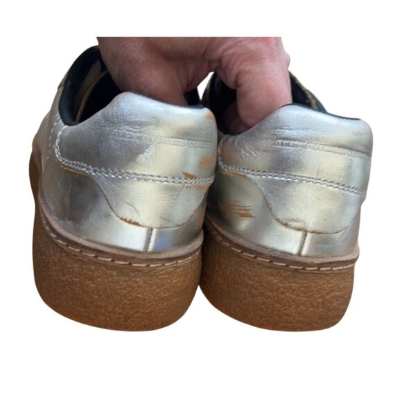 Alexander Wang silver distressed‎ sneaker size EU 38 W 7.5-8 - Picture 3 of 6